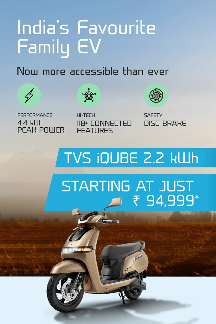 New TVS iQube Electric Scooter Availability