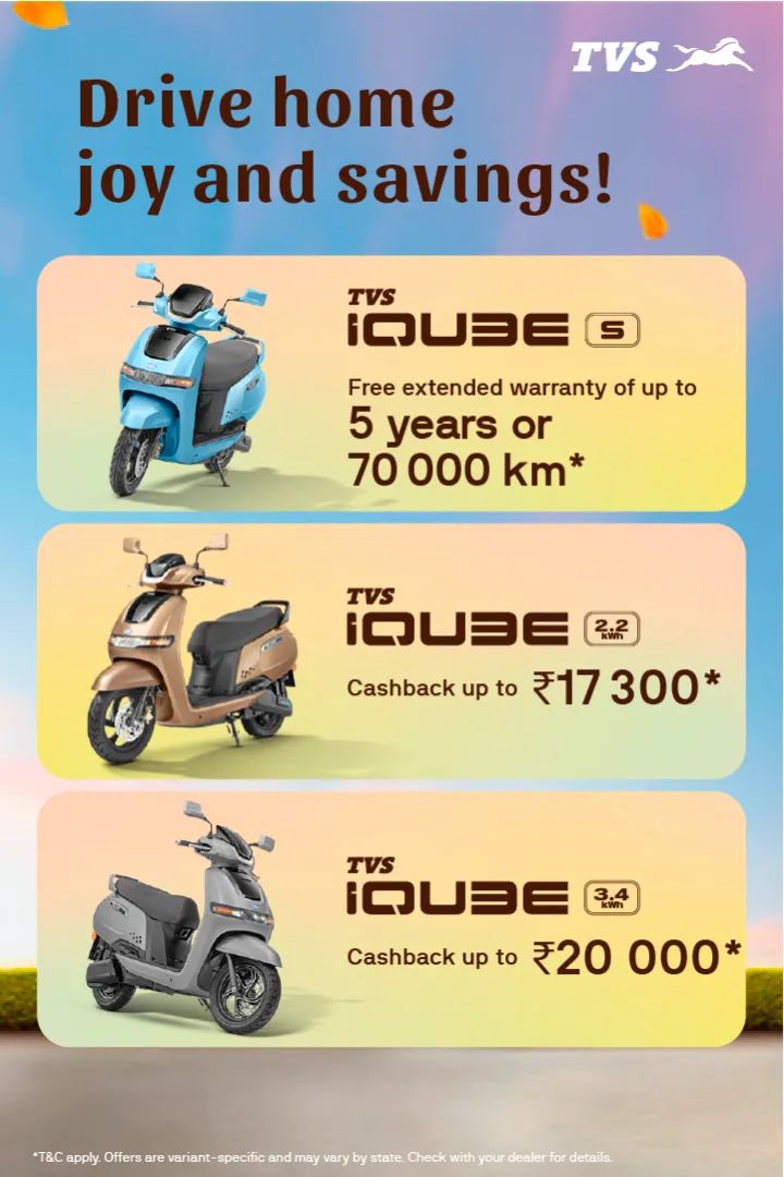 New TVS iQube Electric Scooter Availability